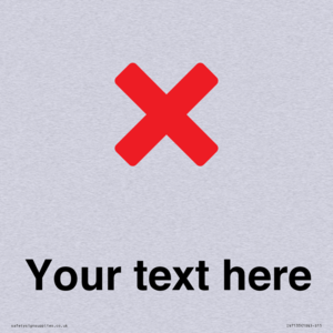 Custom plain background, red cross sign